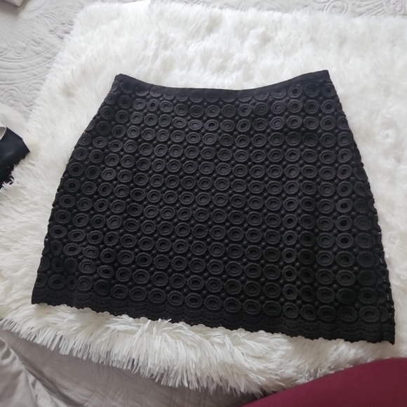 C WONDER USED Black Embellished Mini Pencil Skirt Size 4 - Picture 1 of 5
